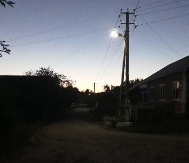 На улице Светлой восстановили уличное освещение